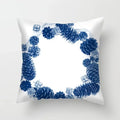 Blue Pattern Cushion Cover 45*45cm Pillowcase for Bedroom Sofa Home Decor by Axyaa