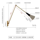 Axyaa Athena Brass Wall Lamp LED Swing Arm Sconces Black/Gold Kitchen Study