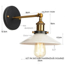 Axyaa White Glass LED Wall Sconce Vintage Industrial Wall Light