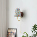 Axyaa Flower Cloth Wall Lamp for Bedroom Girls, Home Decor LED Stair Light Art