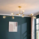 Axyaa Glass Pendant Chandelier LED Branch Ceiling Light - Modern Design