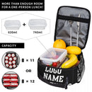 Axyaa Insulated Lunch Bag with Custom Photo & Text - Personalized Thermal Cooler