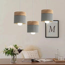 Axyaa Modern Wood Iron Pendant Lights - Nordic Colorful Minimalist Design