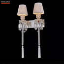 Axyaa Luxury Crystal Wall Lamp for European Villa Bedroom and Living Room