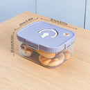 Axyaa Clear Bread Box Container: Large Capacity Airtight Crisper for Kitchen Storage