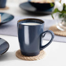 Axyaa Vintage Ceramic Tableware Set - Blue/Brown Stoneware Dinnerware, 16/32/48-Piece