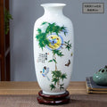 Axyaa Ceramic Vase for Home Decor & Office Desk, Jingdezhen Flower Arrangement Ornament