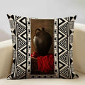 Axyaa Geometric Sofa Cushion Cover 45x45cm Linen Double-sided Print
