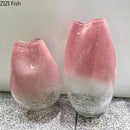 Pink Ripple Gradient Glass Vase Hydroponics Axyaa Modern Home Decor