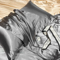 Axyaa Solid Color Silk Pillowcase Set - Queen Size 48x74cm