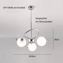 Axyaa Chrome LED Pendant Lights - Minimalist Design for Home Living Room