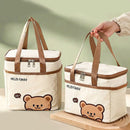 Axyaa Large Capacity Insulated Lunch Bag - Cute, Portable, Waterproof, Reusable