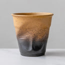 Axyaa Rough Pottery Coffee Cup, Irregular Gradient Ceramic Latte Tea Cup