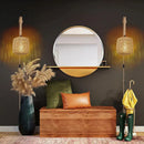 Axyaa Japanese Style Wooden Bedside Wall Lamp with Switch for Dining Room and Bedroom