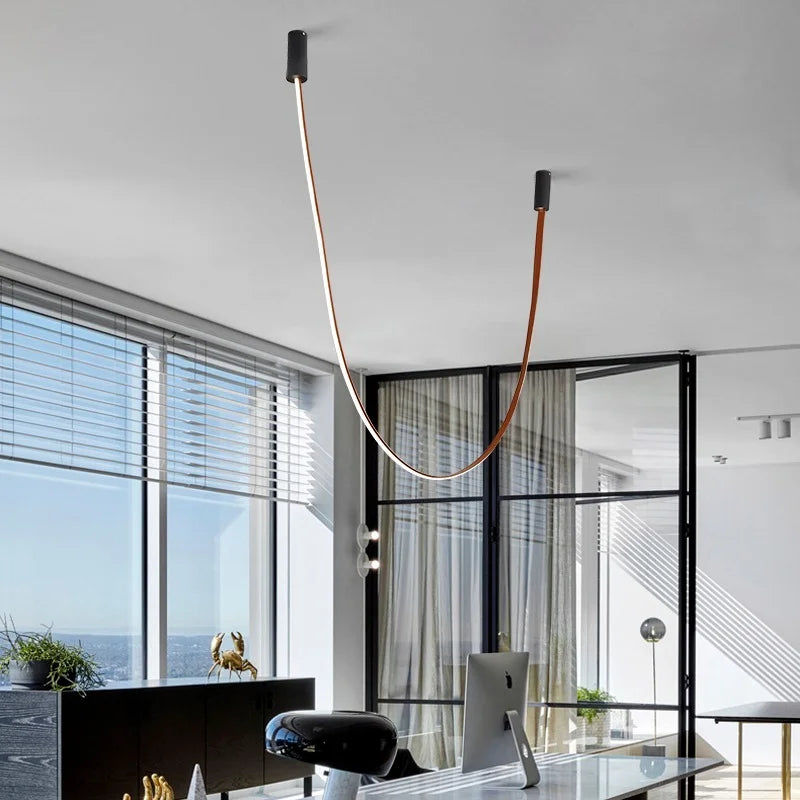 Axyaa Soft Silicone Belt Pendant Lamp for Loft Living with LED Luminaires
