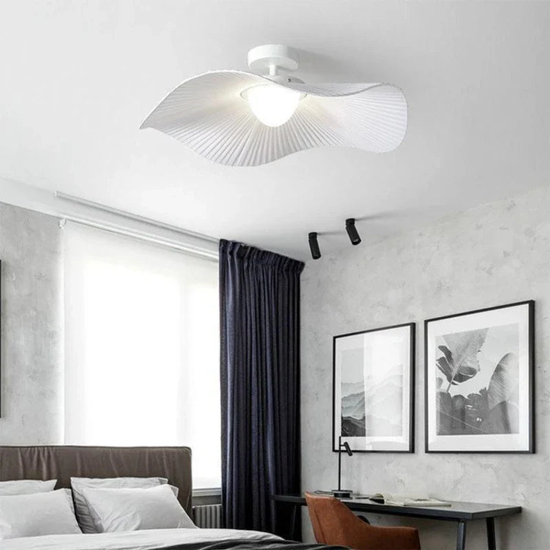 Axyaa White LED Fabric Pendant Lights for Dining Room