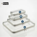 Axyaa Square Plastic Storage Containers: Set of 4 for Home, Travel, and Organization