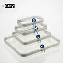 Axyaa Square Plastic Storage Containers: Set of 4 for Home, Travel, and Organization