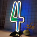 Axyaa Starry Sky Neon Number Sign Double-Sided Light for Party Decor
