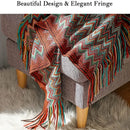 Axyaa Striped Knit Bed Blanket Sofa Cover Large Size Bedspread