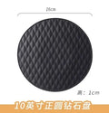 Axyaa Matte Geometric Diamond Square Bread Plate - Ideal for Dim Sum and Breakfast