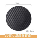 Axyaa Matte Geometric Diamond Square Bread Plate - Ideal for Dim Sum and Breakfast