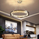 Axyaa Nordic Crystal Ceiling Chandelier LED Light Golden Lighting for Bedroom Living Room Kitchen
