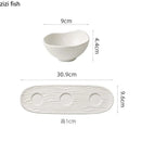 Axyaa Ceramic Ripple Bowl Set for Molecular Cuisine Dining Experience