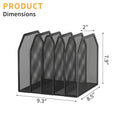Axyaa Mesh Desktop File Organizer 5 Sections - Office Desk File Sorter