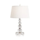 Axyaa Modern White Crystal Ball Table Lamp, LED E27 Desk Light for Living Room