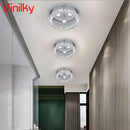 Axyaa Crystal LED Chrome Ceiling Lamp Small Chandelier Stainless Steel Lighting Fixtures