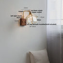 Axyaa Vintage Rotatable LED Wall Sconce Copper Walnut Blue Glass Mirror Light