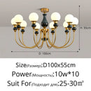 Golden Axyaa 6-Head Indoor Chandelier Pendant Light for Bedroom, Living Room, Restaurant