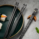 Axyaa Japanese Sushi Chopsticks Non-Slip Restaurant Quality Home Portable Healthy Stick