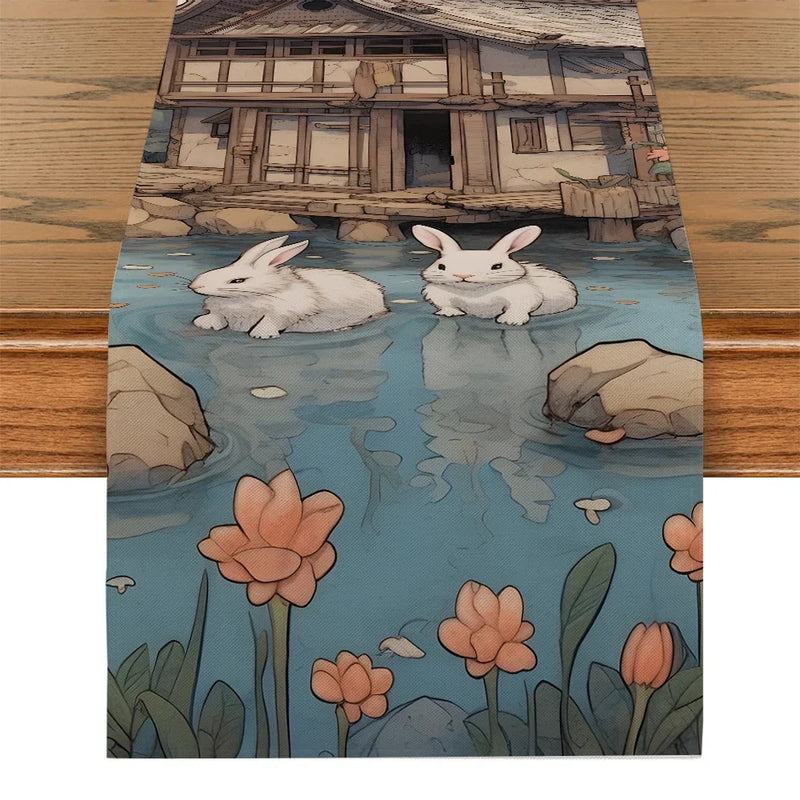 Axyaa Farmhouse Table Runner for Wedding Party Decor