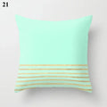 Axyaa Mint Green Blue Geometric Cushion Cover Modern Home Decor