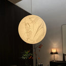 Axyaa Modern Moon LED Pendant Light: Nordic Designer Chandelier for Home, Kitchen, and Staircase