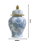 Axyaa Blue White Porcelain Vases Jars Jingdezhen Ornaments Home Decor Crafts