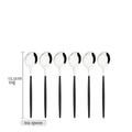 Axyaa Black Silver Stainless Steel Cutlery Set Dinnerware Flatware Fork Knife Spoon