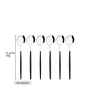 Axyaa Black Silver Stainless Steel Cutlery Set Dinnerware Flatware Fork Knife Spoon