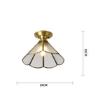 Axyaa Vintage Glass LED Ceiling Lights for Living Room, American Copper Finish
