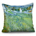Axyaa Sunflower Starry Sky Oil Painting Polyester Cushion Cover Home Decor Pillowcase