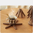 Axyaa Solid Wood Coaster Set - Insulated Tea Tray & Desktop Decoration