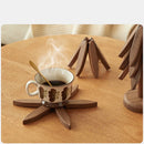 Axyaa Wood Coaster Set: Insulation Mat Tree Design, Tea Tray & Desktop Decoration