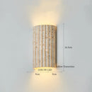 Axyaa Wood Yellow Travertine LED Wall Lights - Adjustable Angle Button Switch