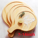 Axya Round Bamboo Pizza Board with Stone Baking Tray & Cutting Platter