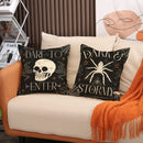 Axyaa Halloween Horror Linen Pillowcase 45x45 - Holiday Sofa Cushion Cover