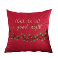 Axyaa Christmas Tree Snowflake Embroidery Pillow Cover 45x45cm 30x50cm Red Green Square