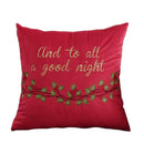 Axyaa Christmas Tree Snowflake Embroidery Pillow Cover 45x45cm 30x50cm Red Green Square