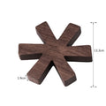 Axyaa Snowflake Wooden Pot Cushion Insulation Pad for Dining Table & Kitchen